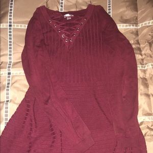 Burgundy dress